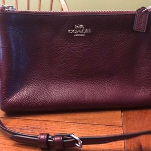 Coach maroon leather purse